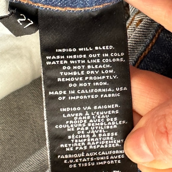 J Brand Adele Crop ankle Straight leg High Rise RIVAL Denim Jeans 27 -- 8334E476 - Picture 6 of 13